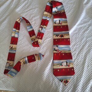 jolly ol nickties  snowman on beach tie